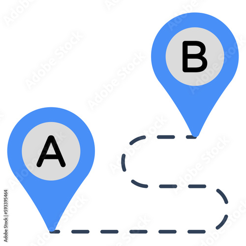 Unique design icon of ab location 