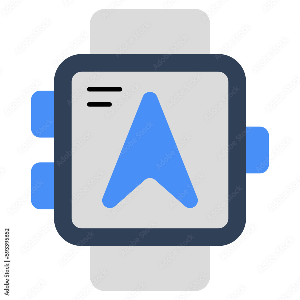 Creative design icon of smartwatch location Creative design icon of smartwatch location