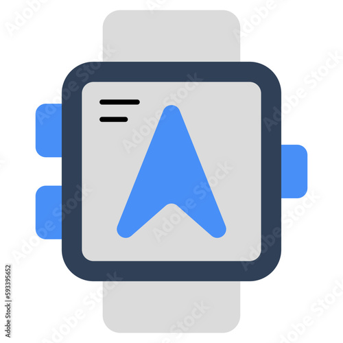 Creative design icon of smartwatch location 