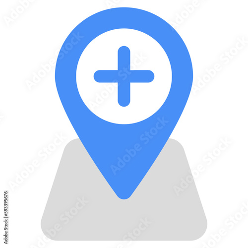 Editable design icon of add location 