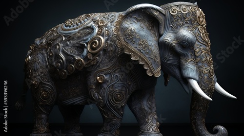Majestic Elephant with Ornate Details