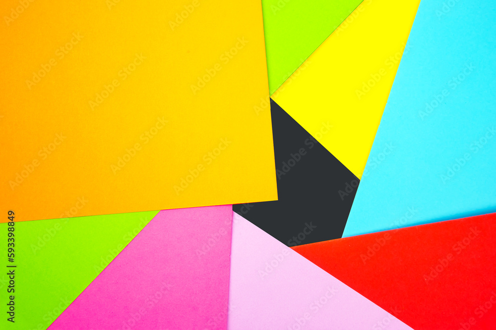 Colored paper set. creativity and creativity. background geometric abstraction Colored paper set. creativity and creativity. background geometric abstraction