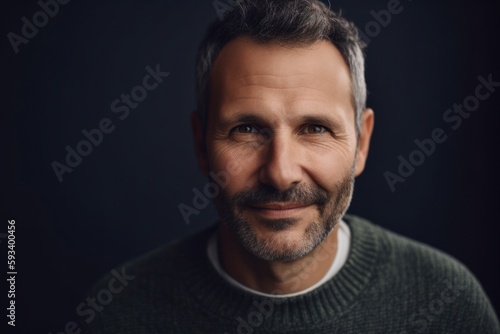 Portrait of a handsome middle-aged man in a sweater.