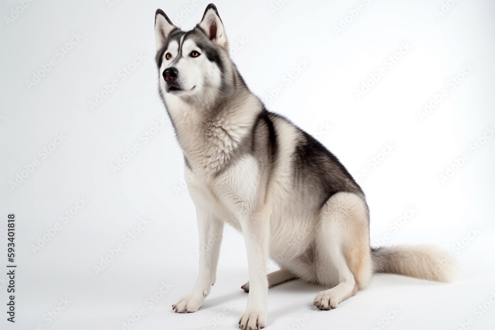 Siberian husky isolated on white