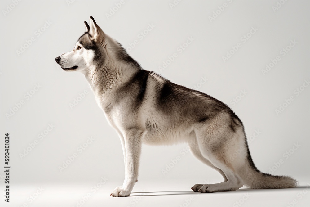 Siberian husky isolated on white