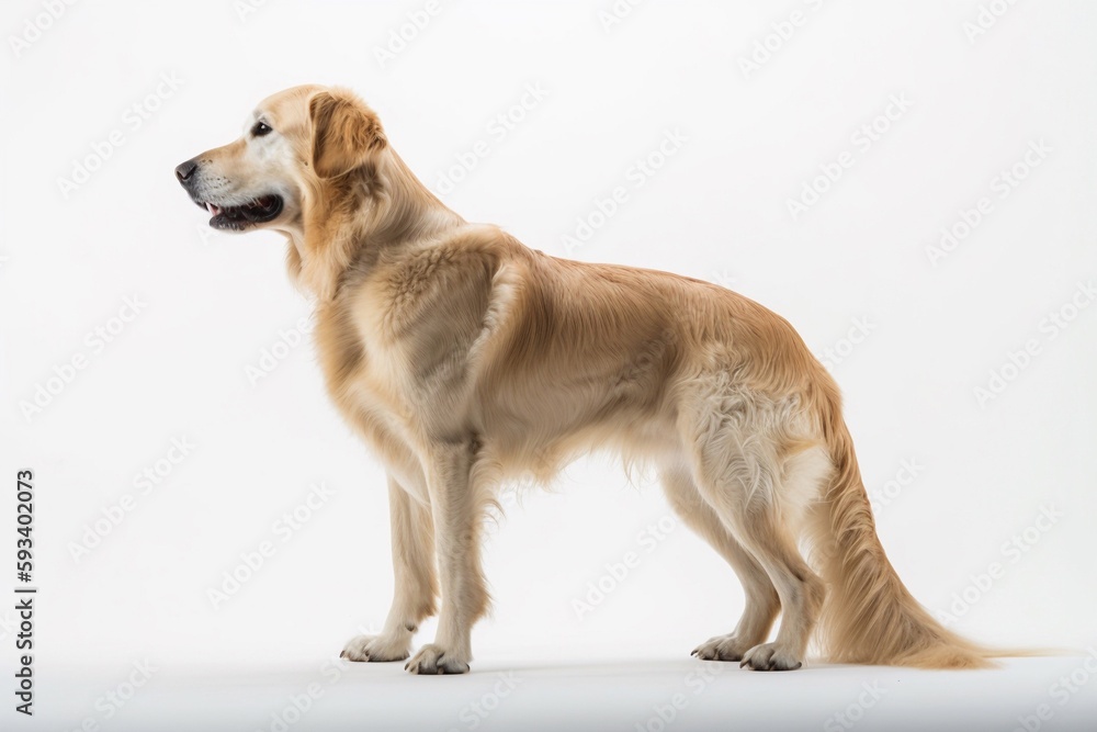 Portrait golden retriever isolated on white Portrait golden retriever isolated on white