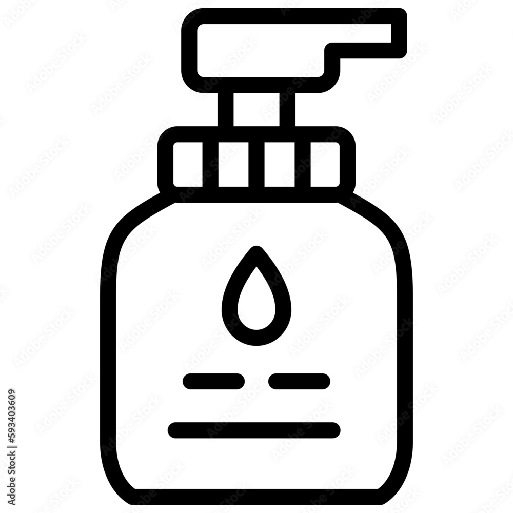 lotion icon ilustration design with outline