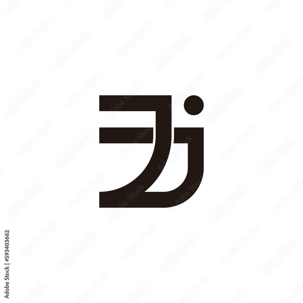 letter jj linked geometric line logo vector letter jj linked geometric line logo vector
