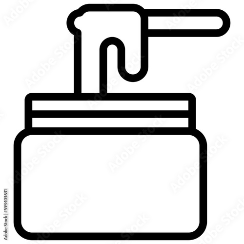 wax icon ilustration design with outline