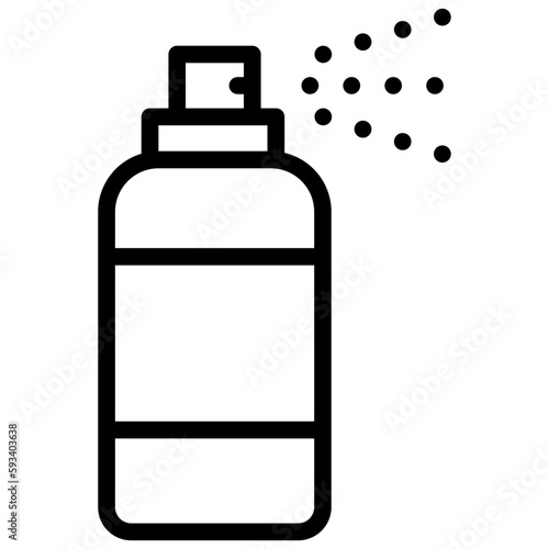 hair spray icon ilustration design with outline