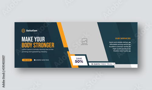 Fashion sale social media Facebook cover web banner template