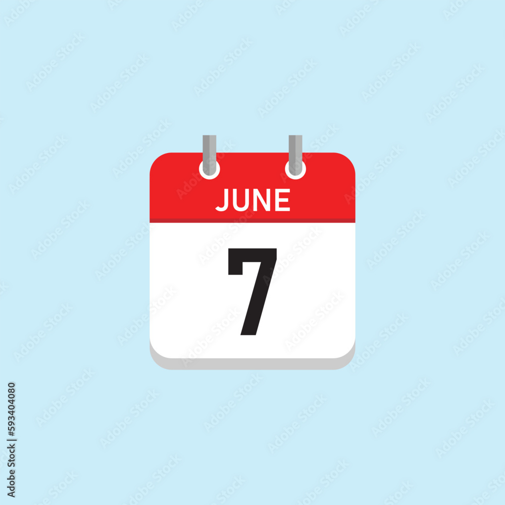 June 7 Concept Design. Vector Illustration. June 7 Concept Design. Vector Illustration.