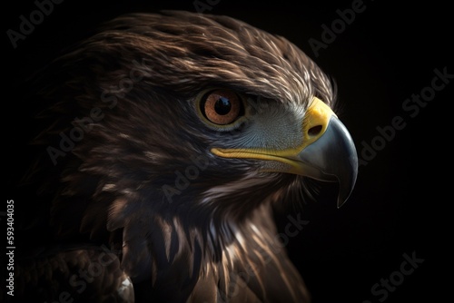 portrait eagle on the forest