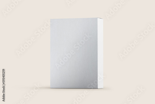 Porridge, cereals or washing powder box mock up. 3D illustration, 3D rendering. 