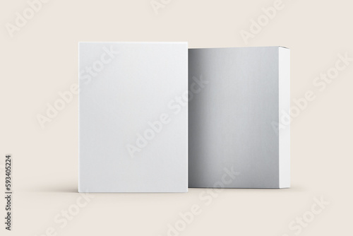 Porridge, cereals or washing powder box mock up. 3D illustration, 3D rendering. 