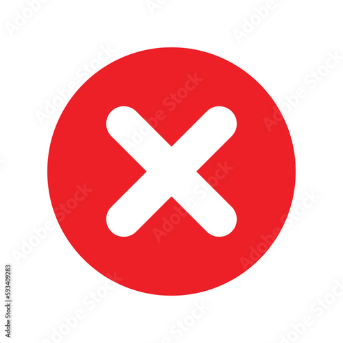 red cross mark icon vector