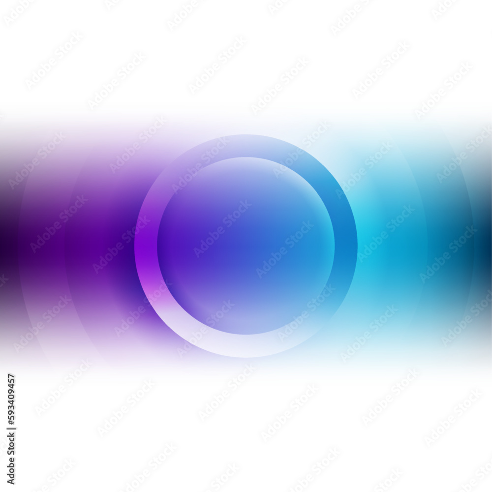 Fototapeta premium Blue violet geometric tech background with glossy circles. Vector design