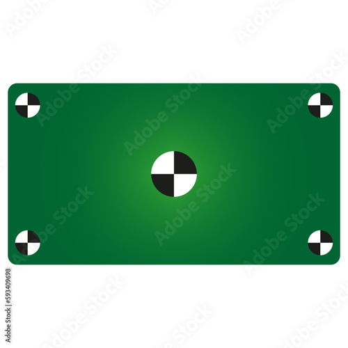 Green chromakey track point. Chromakey Background. Vector illustration.