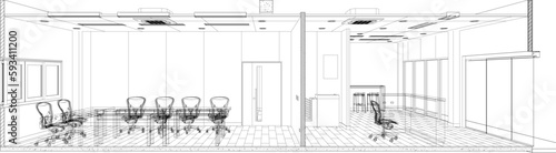 3D illustration of building project