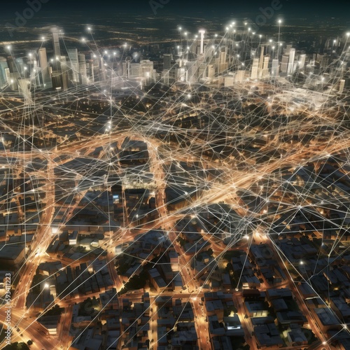 Digital network over a city