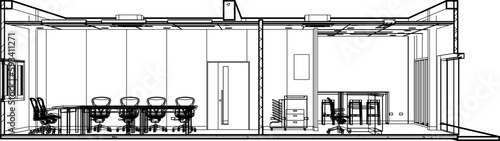 3D illustration of building project