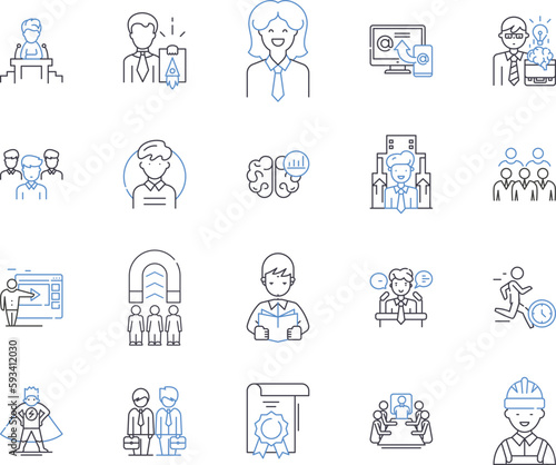 Customer satisfaction outline icons collection. Satisfaction, Contentment, Gratification, Delight, Joy, Ease, Reliability vector and illustration concept set. Comfort, Happiness, Quality linear signs