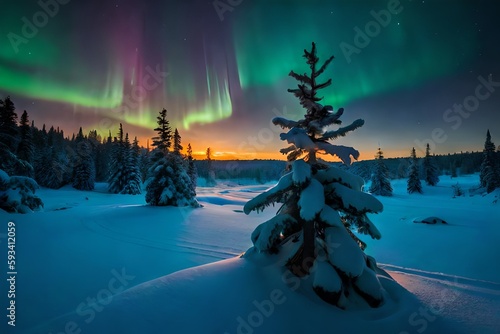 winter forest landscape © Aprendiendocon