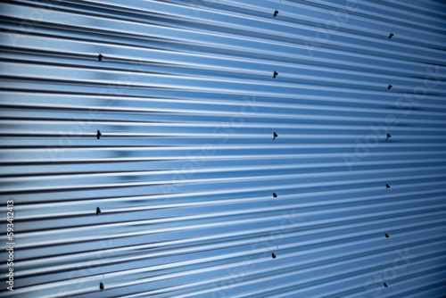 Metal wall with a blue color Aluminium 
