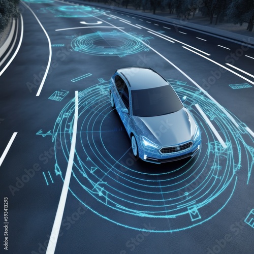 Autonomous car, data showing detection