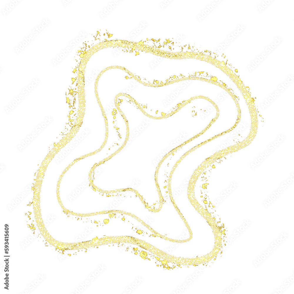 Fototapeta premium golden glitter organic shape