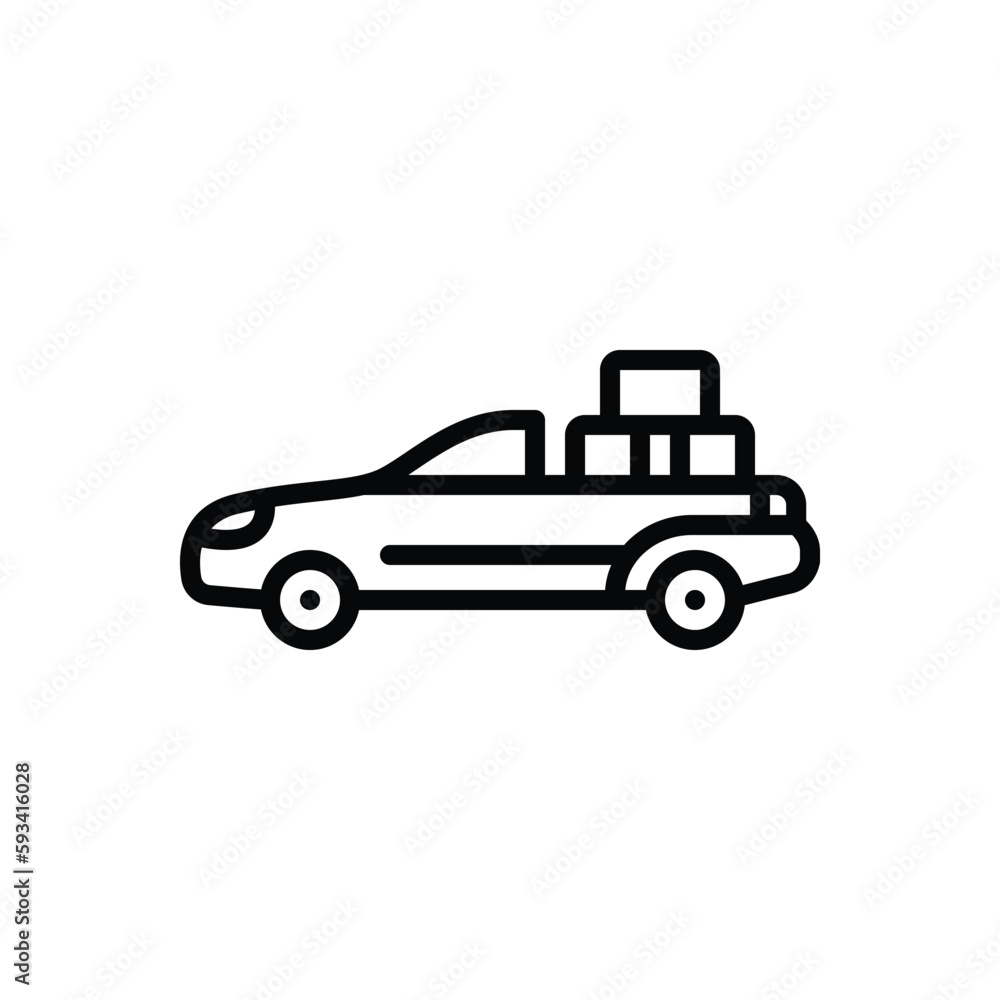 Black line icon for pickup 
