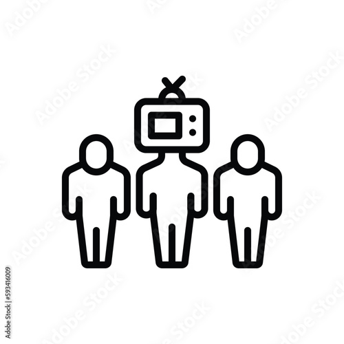 Black line icon for mainstream 