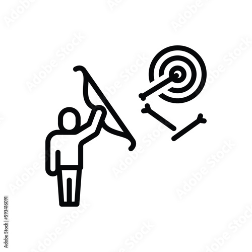 Black line icon for until 