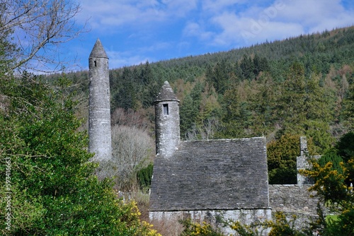 St. Kevin's Church at Glendalough monastic site photo