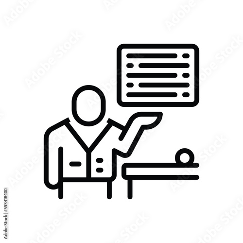 Black line icon for advisory 