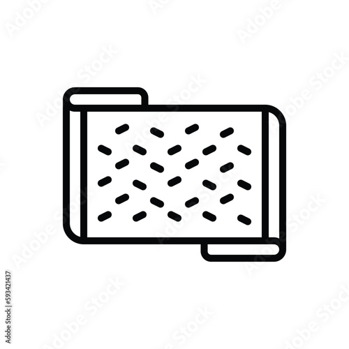 Black line icon for felt 