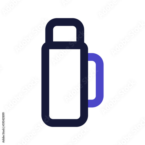 thermos line color icon
