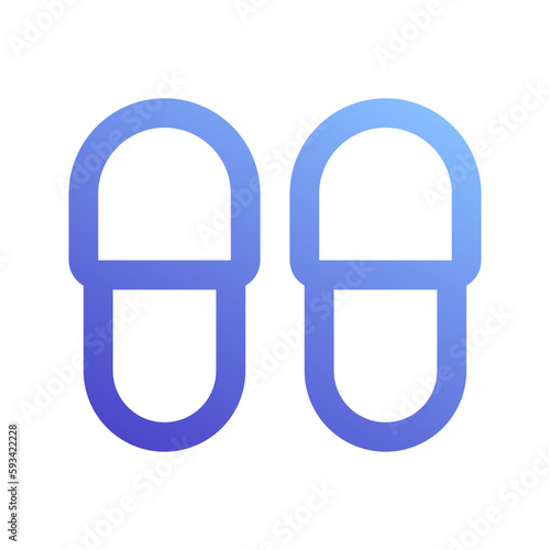 slippers gradient icon