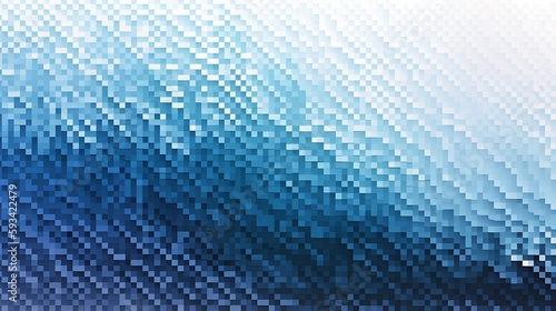 a beautiful blue and white gradient pixel sorting wave. generative AI