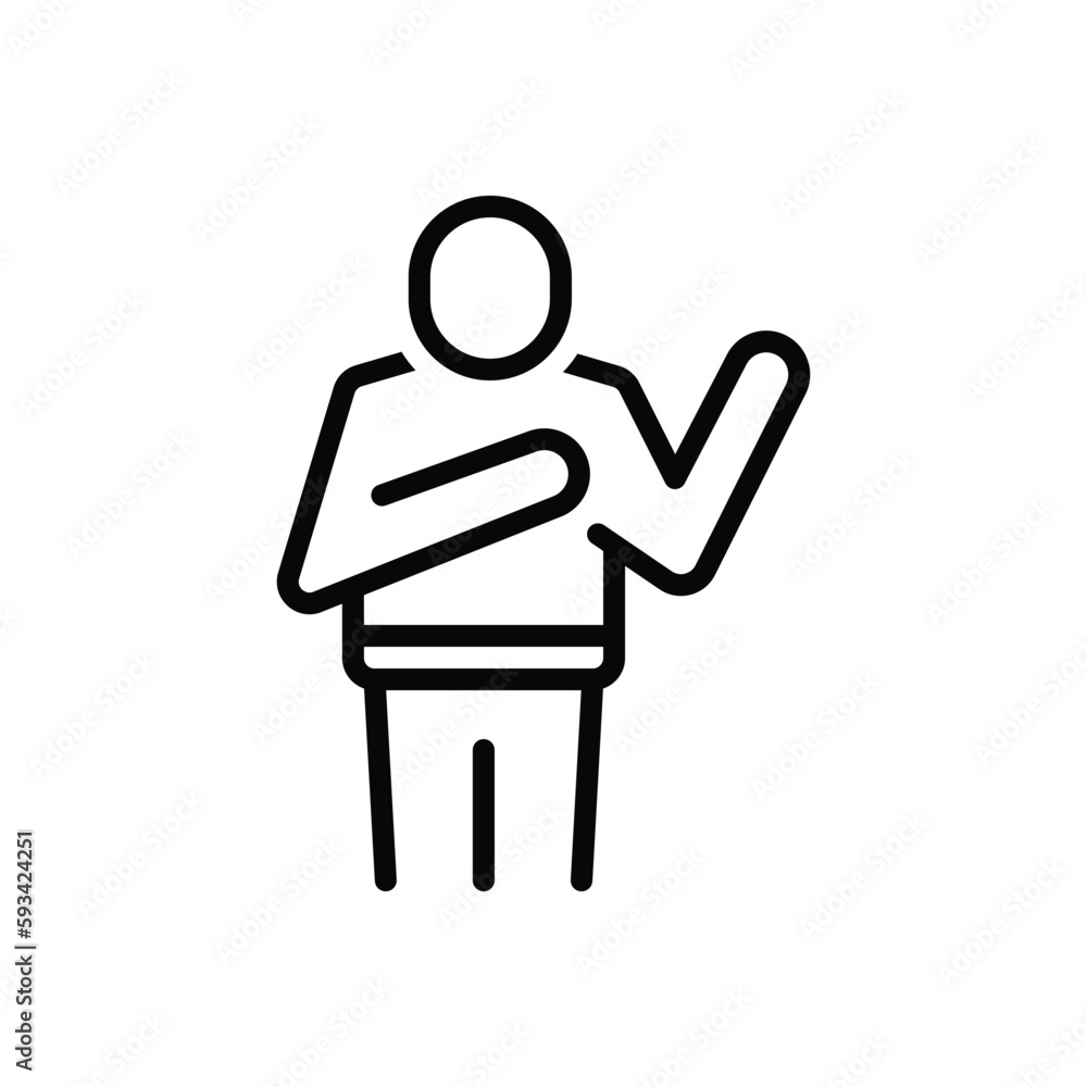 Εκτύπωση καμβά Black line icon for honest