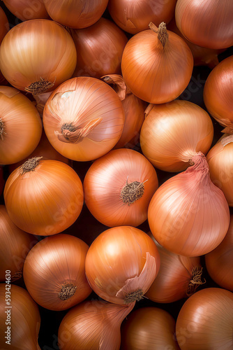 Fresh onion background, ai
