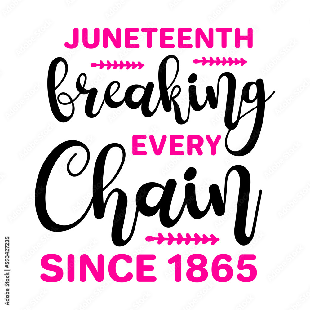 Juneteenth Breaking Every Chain Since 1865 svg