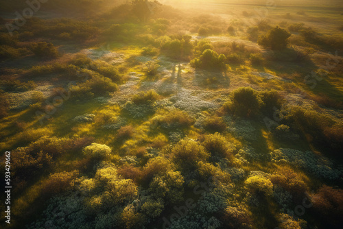 meadow on the hills with sunrise © Tebha Workspace