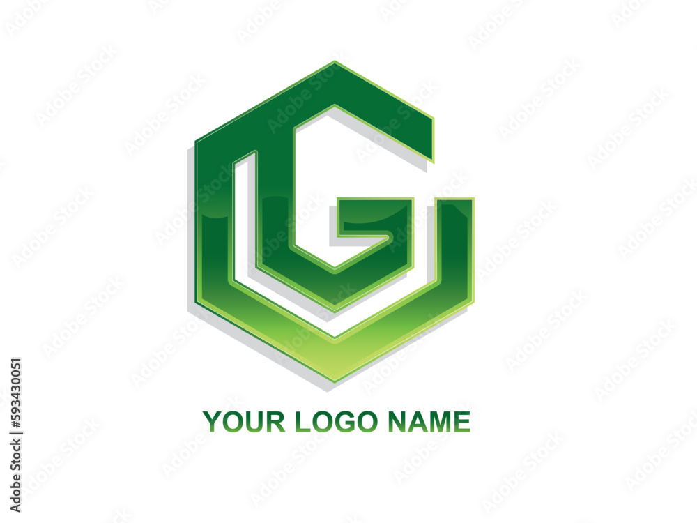 letter GL or LG logo template letter GL or LG logo template