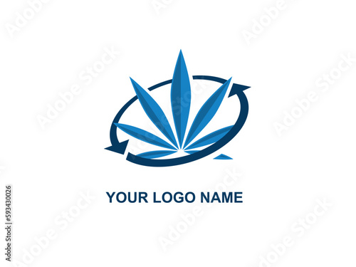 cannabis Logo or Hemp Logo Vector Template