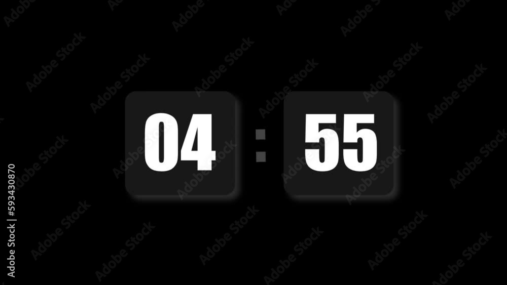 5 minute countdown. 5 Minute Clock countdown animation Timer Countdown