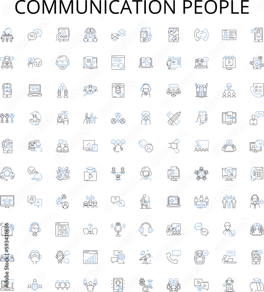 Communication people outline icons collection. Communicators, Dialogue, Interlocutors, Networkers, Speakers, Connectors, Conversationalists vector illustration set. Messengers, Transmitters, Callers Communication people outline icons collection. Communicators, Dialogue, Interlocutors, Networkers, Speakers, Connectors, Conversationalists vector illustration set. Messengers, Transmitters, Callers
