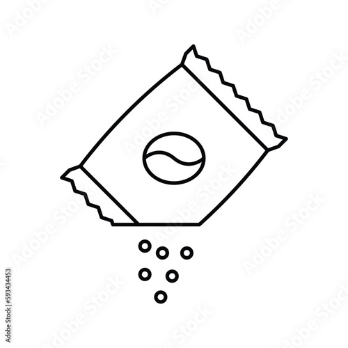 coffee sachet icon design, isolated on white background. vector illustration