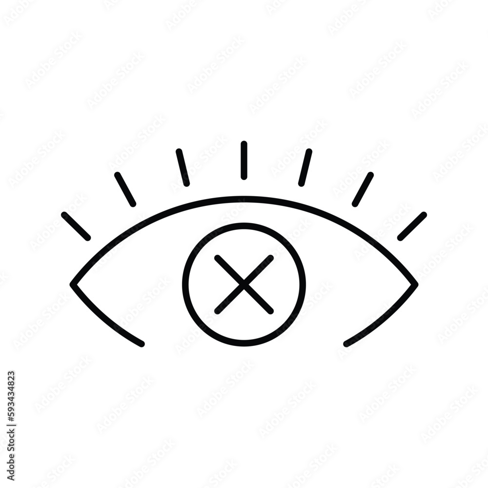 Fototapeta premium Diabetic eye icon design. Diabetic retinopathy vector. isolated on white background. vector illustration
