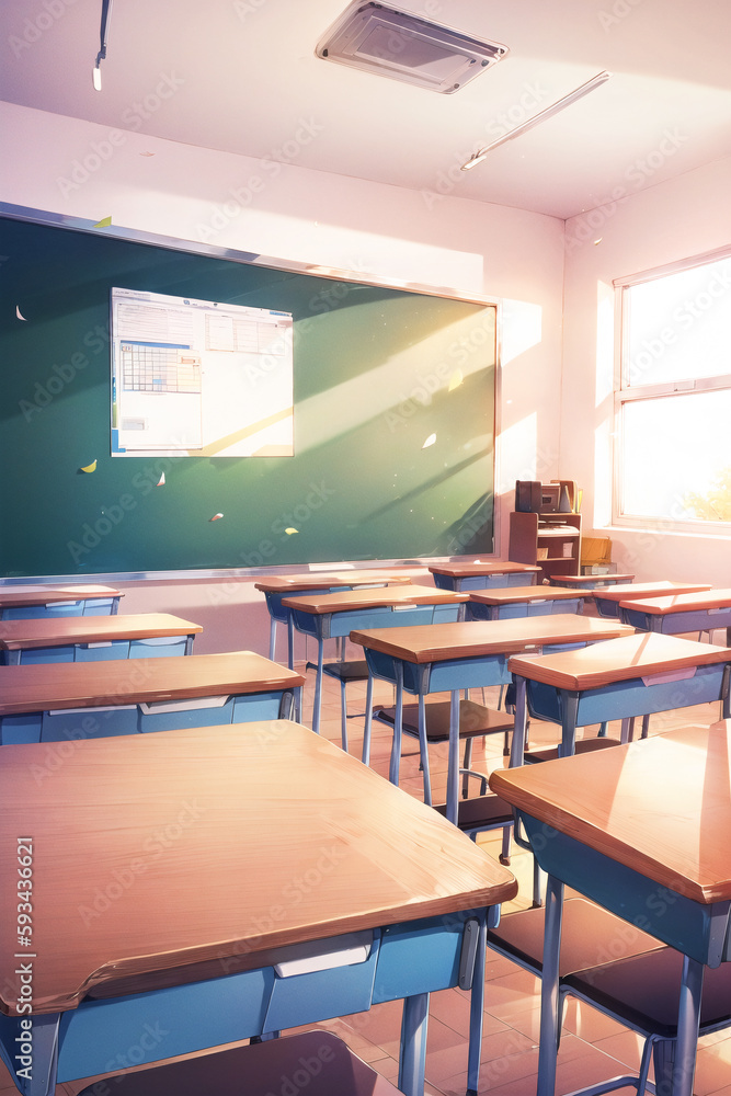 Fototapeta premium 放課後の教室 generative
